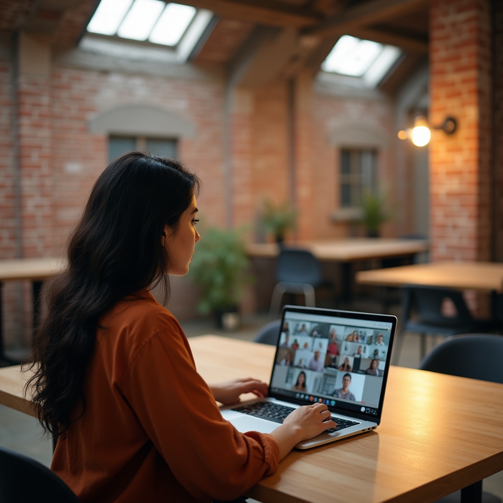 Facilitator leading an online webinar session on financial psychology